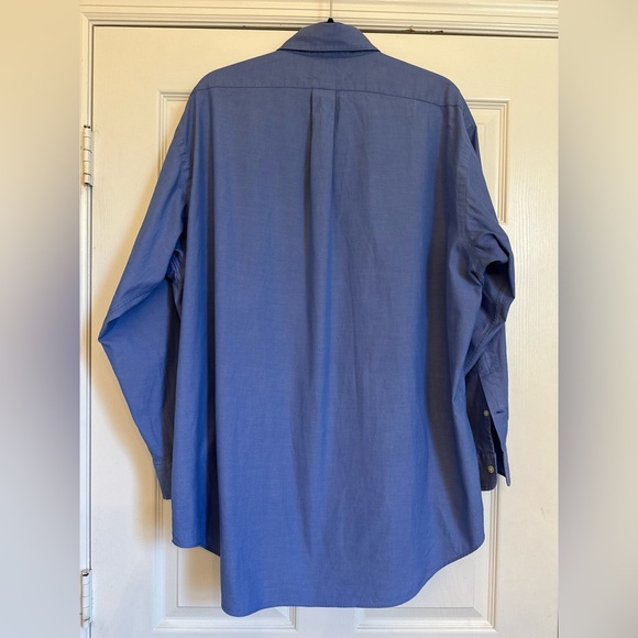 Polo Ralph Lauren Men’s Dress Shirt Yarmouth Blue Sz 17-33 Oxford - Picture 6 of 6